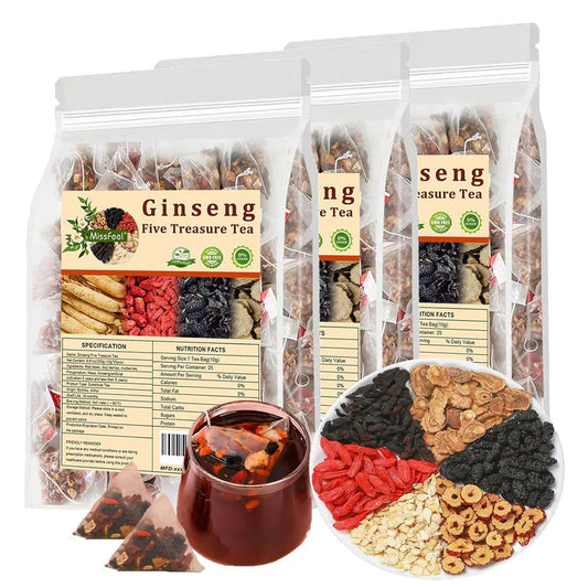 Premium Ginseng Five Treasure Herbal Tea , شاي الجنسنغ العشبي الفاخر بخمسة كنوز